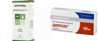 Tsiprolet and Tsipromed are antibacterial drugs belonging to the pharmacological group of fluoroquinolones
