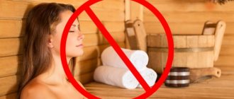 Prohibition on visiting saunas, swimming pools, baths, swimming in open water